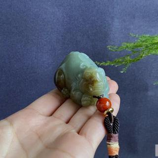 可玉可求 和田玉貔貅手把件 寓意事业顺遂 财源广进 款一 m7868x