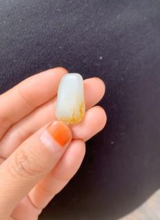 精美的新疆和田玉💎白玉籽料原石吊坠🍀可包金也可直接佩戴!